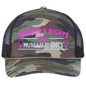 Women's Rights Are Human Rights Retro Rope Trucker Hat Cap