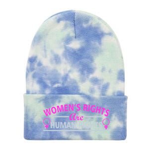 Women's Rights Are Human Rights Tie Dye 12in Knit Beanie