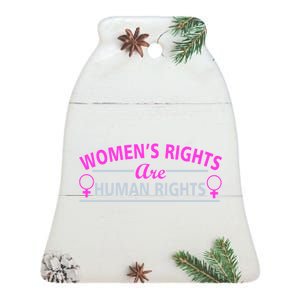 Women's Rights Are Human Rights Ceramic Bell Ornament