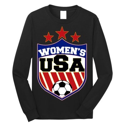 Womens Soccer USA Emblem Long Sleeve Shirt