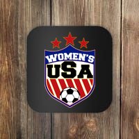 Womens Soccer USA Emblem Coaster