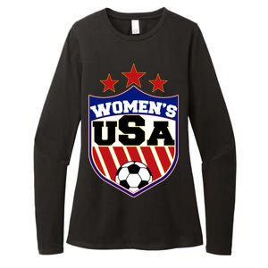 Womens Soccer USA Emblem Womens CVC Long Sleeve Shirt