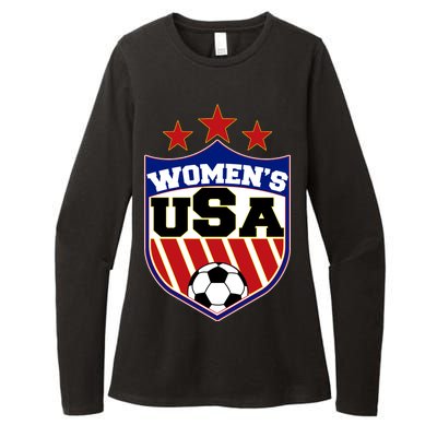 Womens Soccer USA Emblem Womens CVC Long Sleeve Shirt