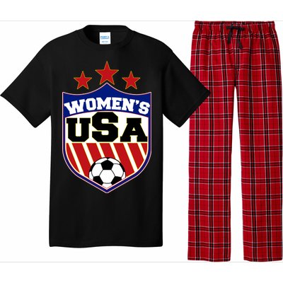 Womens Soccer USA Emblem Pajama Set