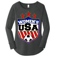 Womens Soccer USA Emblem Women's Perfect Tri Tunic Long Sleeve Shirt