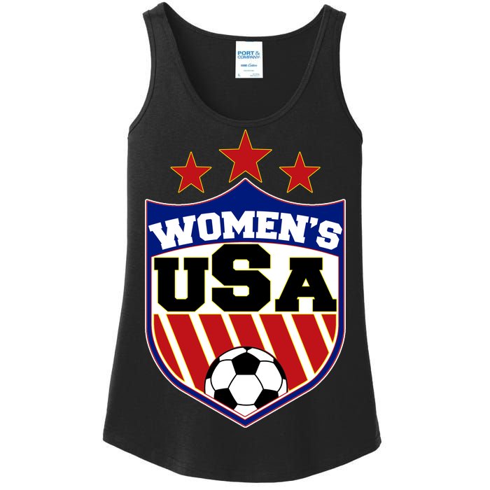 Womens Soccer USA Emblem Ladies Essential Tank