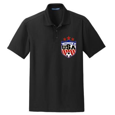 Womens Soccer USA Emblem Dry Zone Grid Polo