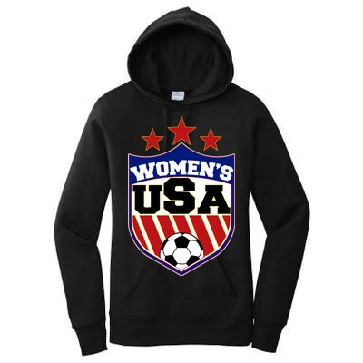 Womens Soccer USA Emblem Women's Pullover Hoodie