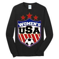 Womens Soccer USA Emblem Tall Long Sleeve T-Shirt