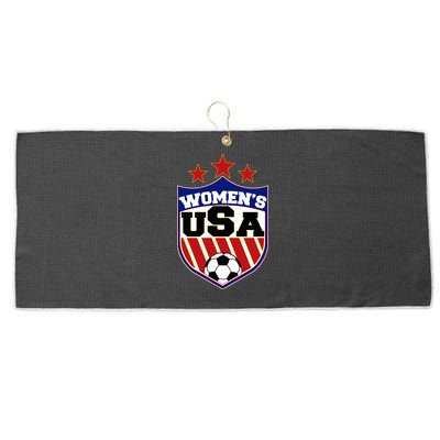 Womens Soccer USA Emblem Large Microfiber Waffle Golf Towel