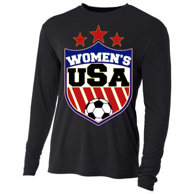 Womens Soccer USA Emblem Cooling Performance Long Sleeve Crew