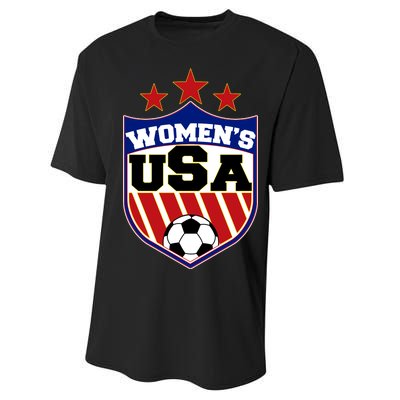 Womens Soccer USA Emblem Performance Sprint T-Shirt