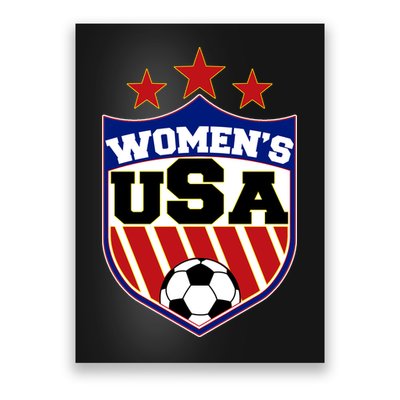 Womens Soccer USA Emblem Poster