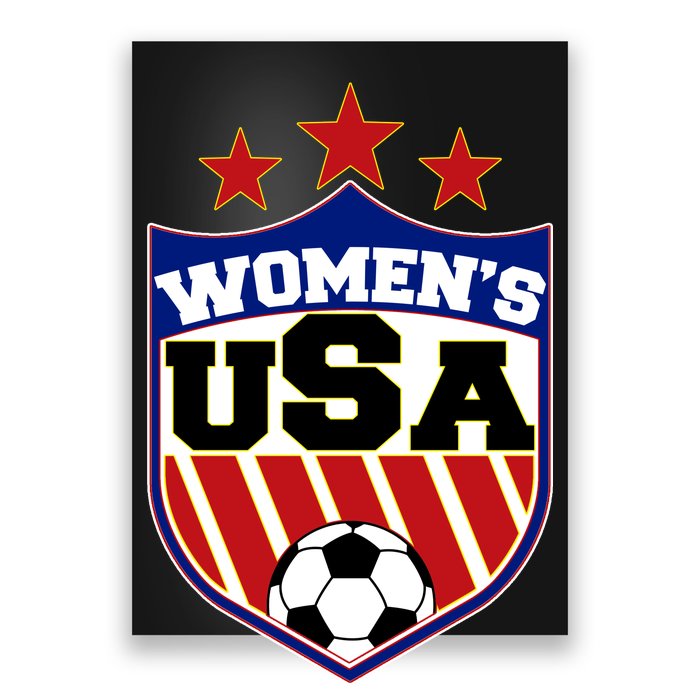 Womens Soccer USA Emblem Poster