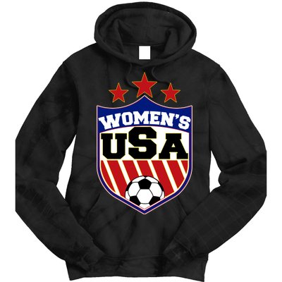 Womens Soccer USA Emblem Tie Dye Hoodie