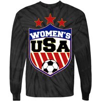 Womens Soccer USA Emblem Tie-Dye Long Sleeve Shirt