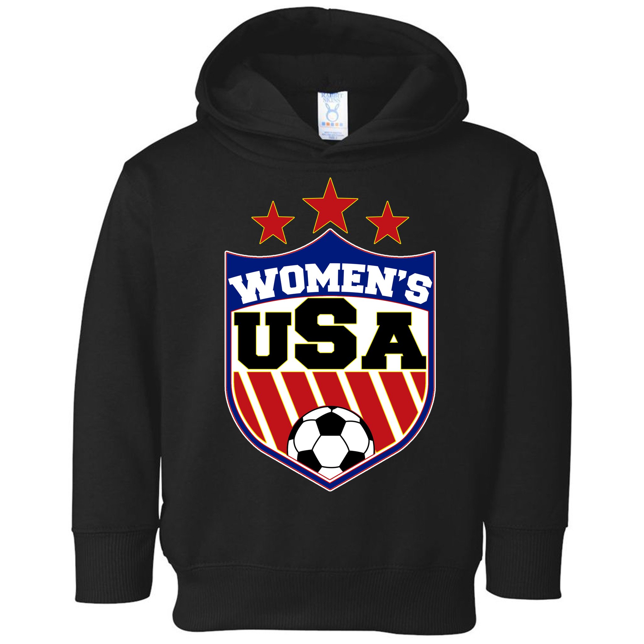 Womens Soccer USA Emblem Toddler Hoodie