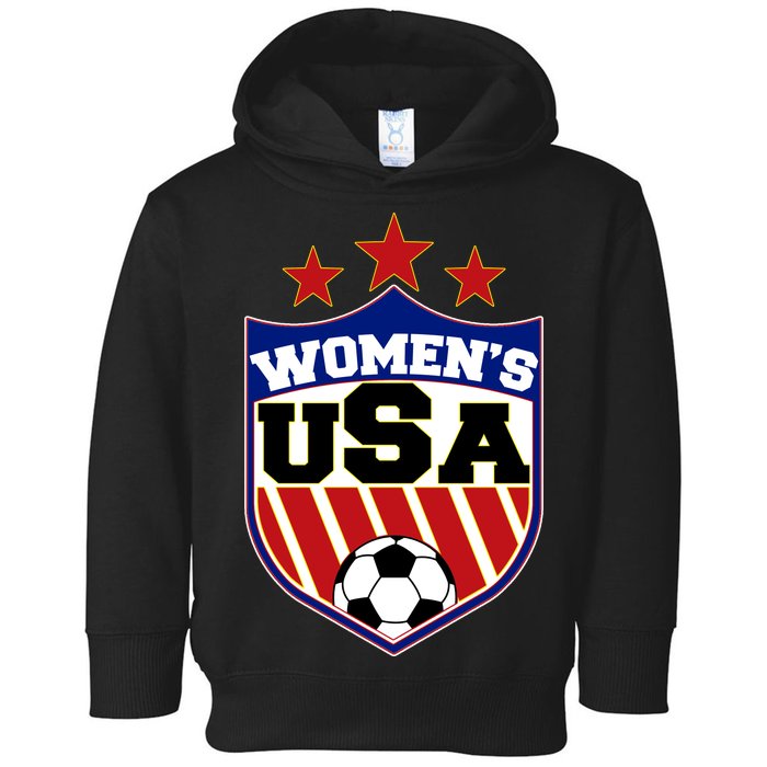 Womens Soccer USA Emblem Toddler Hoodie