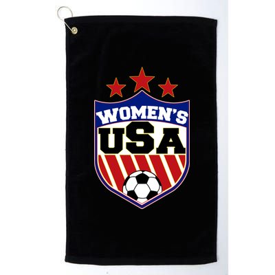 Womens Soccer USA Emblem Platinum Collection Golf Towel