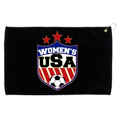 Womens Soccer USA Emblem Grommeted Golf Towel