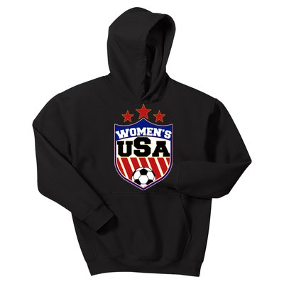 Womens Soccer USA Emblem Kids Hoodie