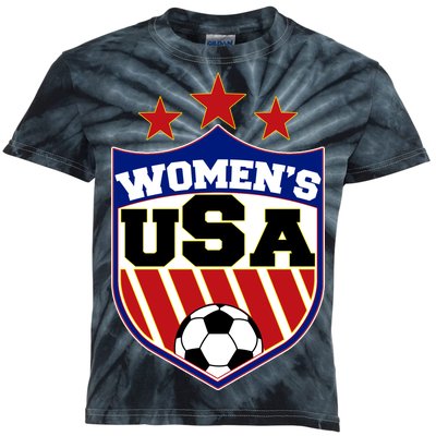 Womens Soccer USA Emblem Kids Tie-Dye T-Shirt