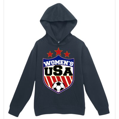 Womens Soccer USA Emblem Urban Pullover Hoodie