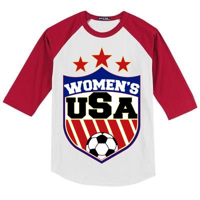 Womens Soccer USA Emblem Kids Colorblock Raglan Jersey