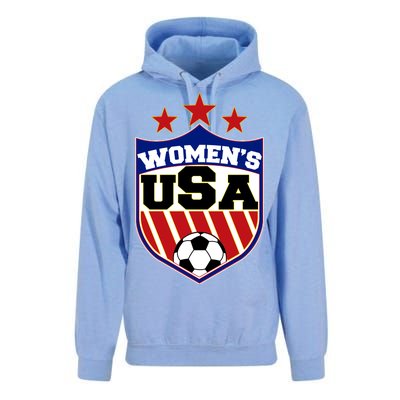 Womens Soccer USA Emblem Unisex Surf Hoodie