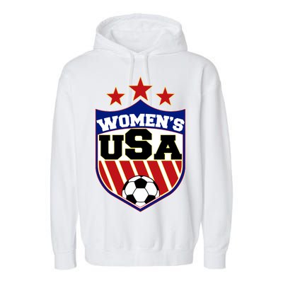 Womens Soccer USA Emblem Garment-Dyed Fleece Hoodie