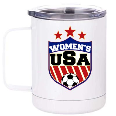 Womens Soccer USA Emblem 12 oz Stainless Steel Tumbler Cup