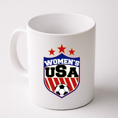 Womens Soccer USA Emblem Coffee Mug