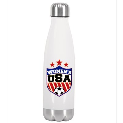 Womens Soccer USA Emblem Stainless Steel Insulated Water Bottle