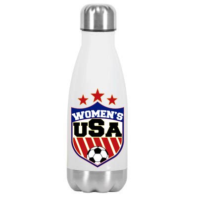 Womens Soccer USA Emblem Stainless Steel Insulated Water Bottle