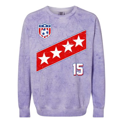 Women's US Soccer Jersey Colorblast Crewneck Sweatshirt