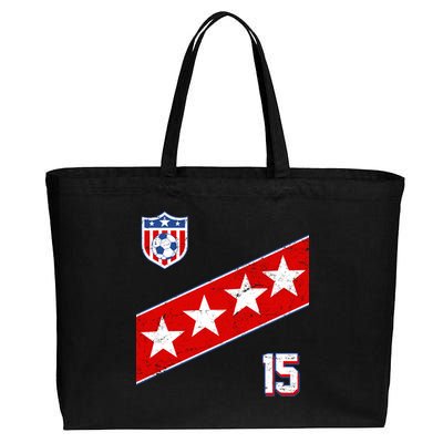 Women's US Soccer Jersey Cotton Canvas Jumbo Tote