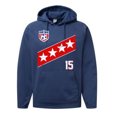 Women's US Soccer Jersey Performance Fleece Hoodie