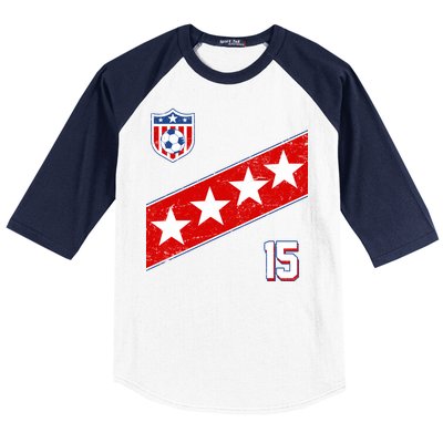 Women's US Soccer Jersey Baseball Sleeve Shirt