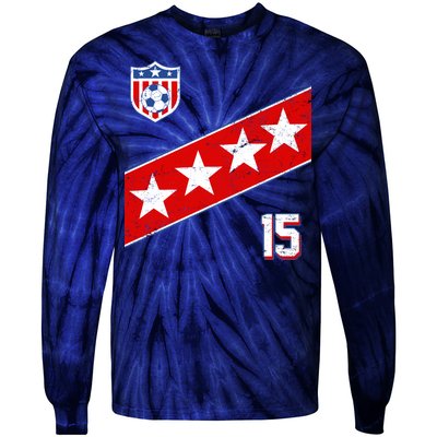 Women's US Soccer Jersey Tie-Dye Long Sleeve Shirt