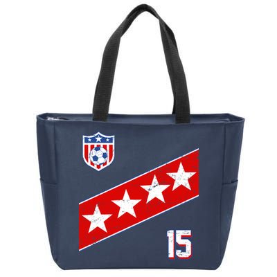 Women's US Soccer Jersey Zip Tote Bag