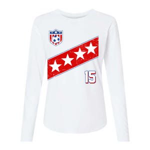 Women's US Soccer Jersey Womens Cotton Relaxed Long Sleeve T-Shirt