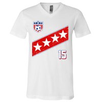 Women's US Soccer Jersey V-Neck T-Shirt