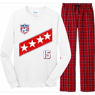 Women's US Soccer Jersey Long Sleeve Pajama Set