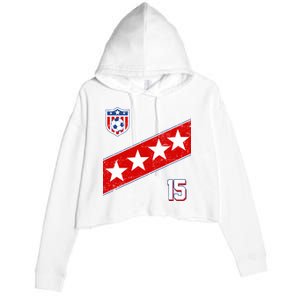 Women's US Soccer Jersey Crop Fleece Hoodie