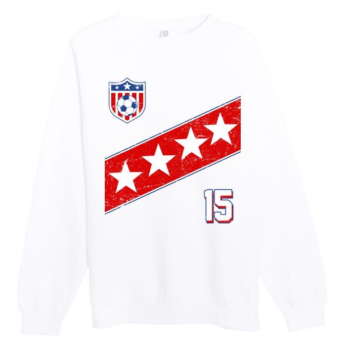 Women's US Soccer Jersey Premium Crewneck Sweatshirt