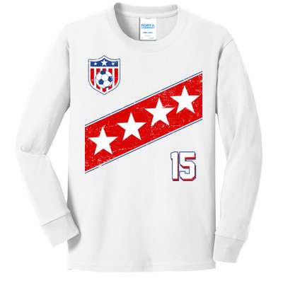 Women's US Soccer Jersey Kids Long Sleeve Shirt