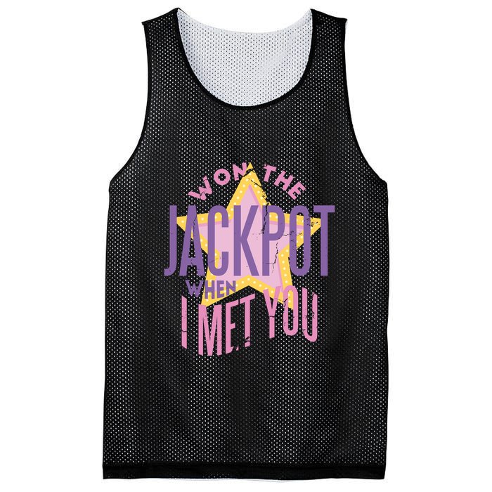 Won The Jackpot When I Met You Mesh Reversible Basketball Jersey Tank