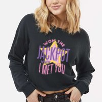 Won The Jackpot When I Met You Cropped Pullover Crew