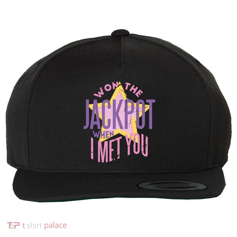 Won The Jackpot When I Met You Wool Snapback Cap