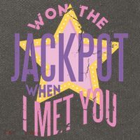 Won The Jackpot When I Met You Cotton Canvas Backpack